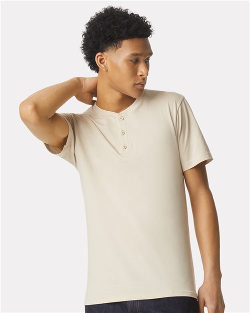 American Apparel - Unisex CVC Henley Tee - 2004CVC