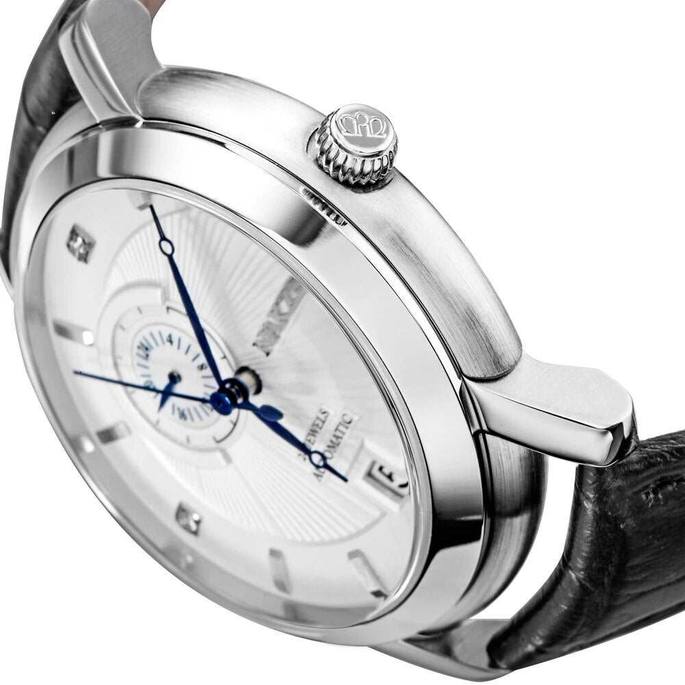 NAKZEN Men Automatic Japan NH37 Movement Mechanical Watch Men Sapphire Military Leather Sports Watches Male Clock Reloj Hombre 6026