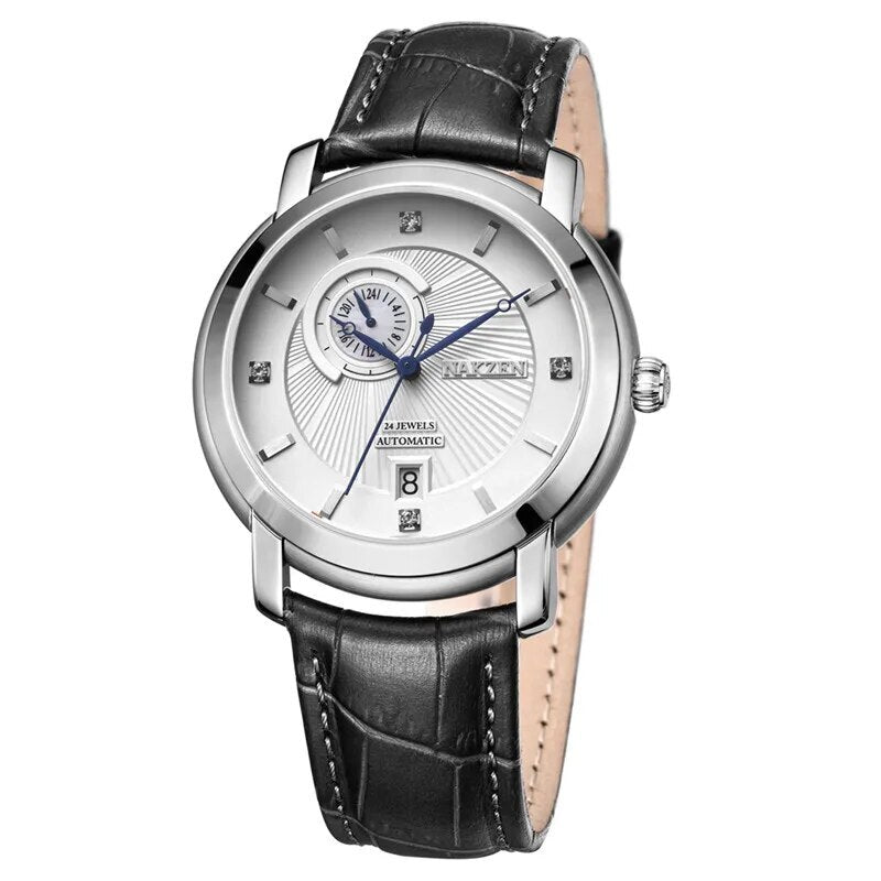 NAKZEN Men Automatic Japan NH37 Movement Mechanical Watch Men Sapphire Military Leather Sports Watches Male Clock Reloj Hombre 6026