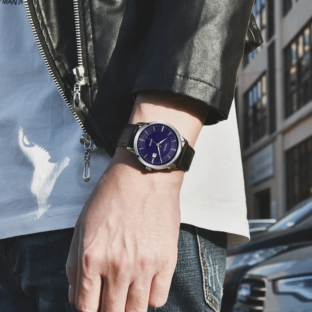 NAKZEN 2020 New Men's Watches Top Brand Luxury Quartz Watch Men Leather Waterproof Military Watch Man Clocks Relogio Masculino 1002