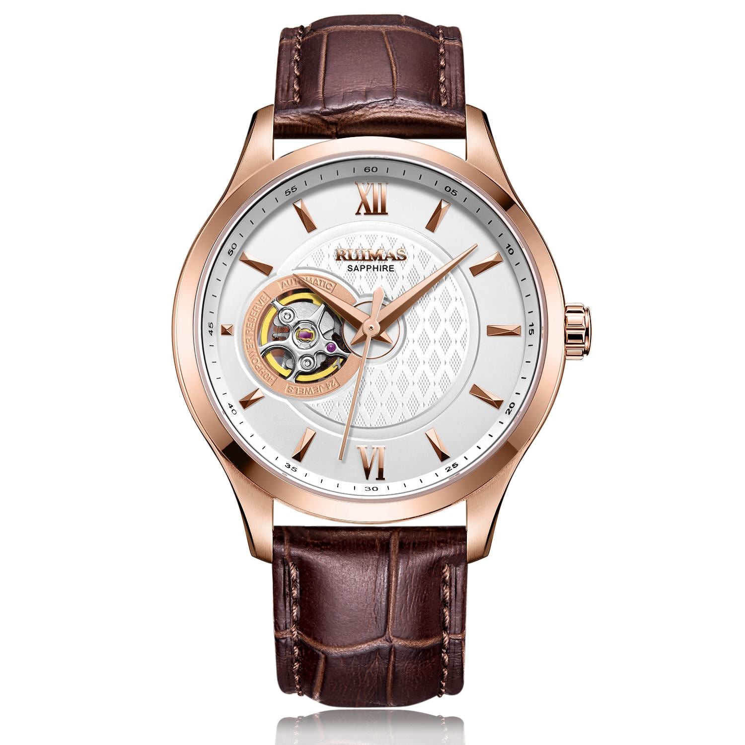 RUIMAS Business Men Watch Luxury Fashion Automatic Mechanical Watches for Men Waterproof Male Wristwatch Relogio Masculino 6754