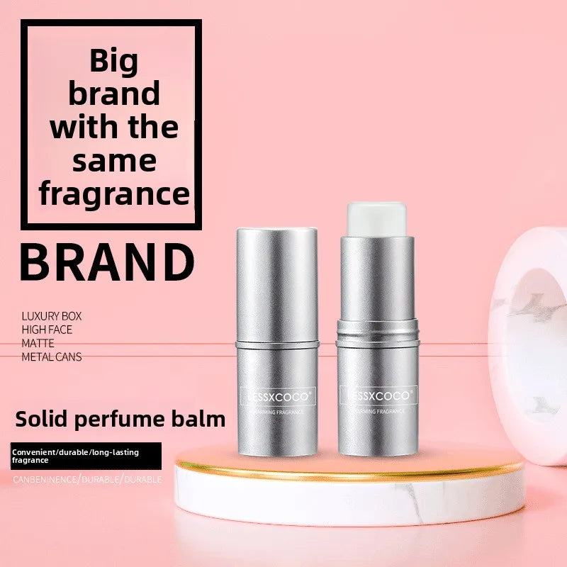 Lessxcoco Solid Perfume Balm Stick Women-Fruity Milky Creamy Scent Long-Lasting Sweat-Proof Portable Model 2455