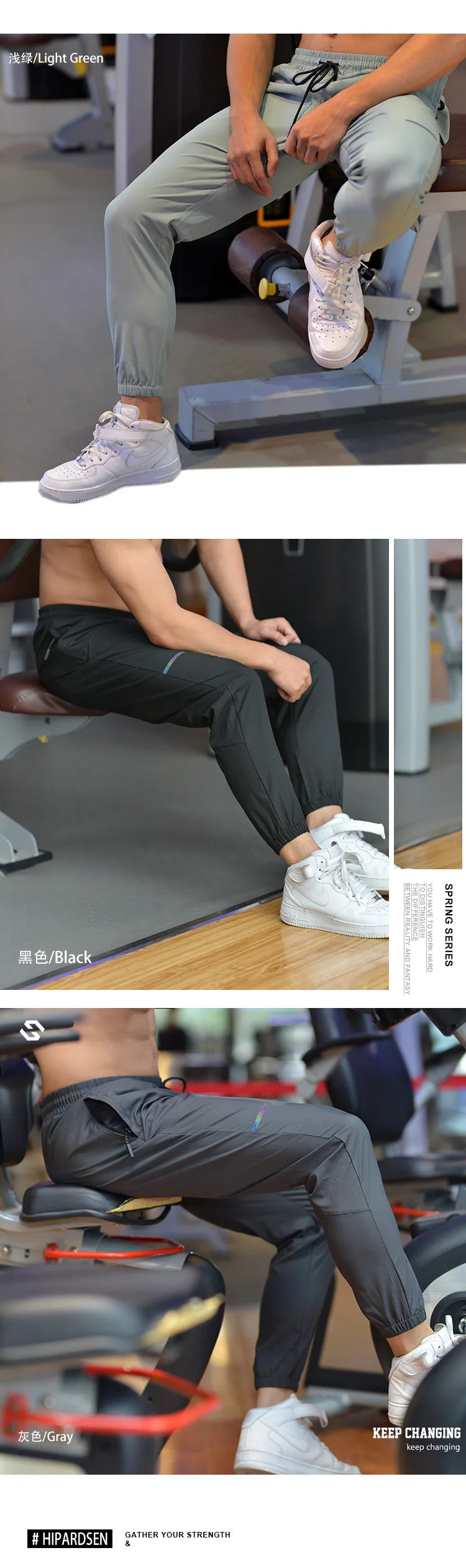 Men Running Pants Gym Brand Work Bodybuilding Pockets Trouser  Sports Jogging Home Breathable Training Quick Dry Man Pants