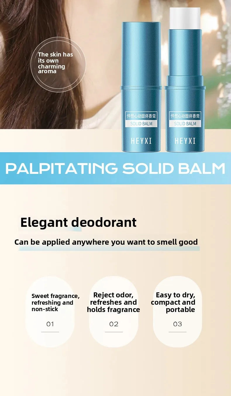 Heyxi Women's Long-Lasting Solid Balm Perfume Heart-Pounding Stick with Strong Fragrance Hot Style Solid Balm for Students