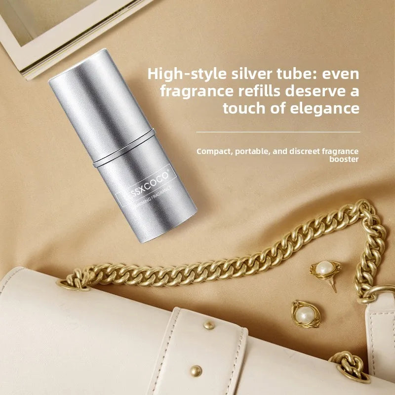 Lessxcoco Solid Perfume Balm Stick Women-Fruity Milky Creamy Scent Long-Lasting Sweat-Proof Portable Model 2455