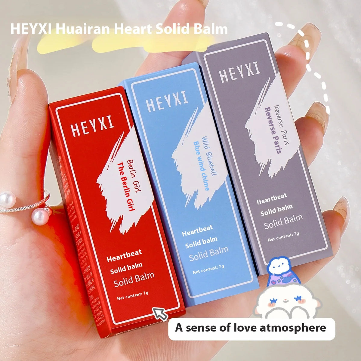 Heyxi Women's Long-Lasting Solid Balm Perfume Heart-Pounding Stick with Strong Fragrance Hot Style Solid Balm for Students
