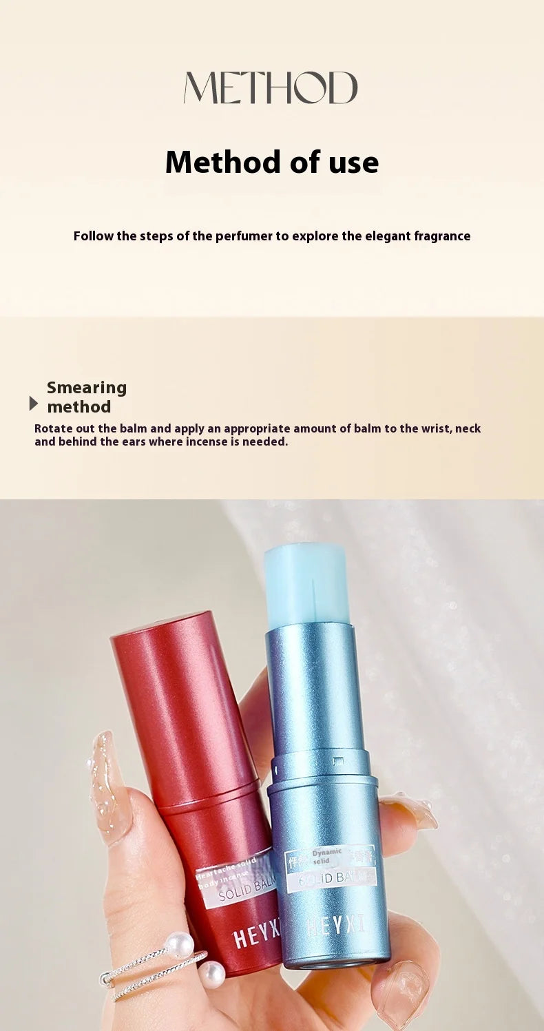 Heyxi Women's Long-Lasting Solid Balm Perfume Heart-Pounding Stick with Strong Fragrance Hot Style Solid Balm for Students
