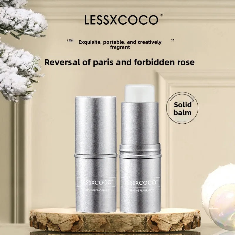 Lessxcoco Solid Perfume Balm Stick Women-Fruity Milky Creamy Scent Long-Lasting Sweat-Proof Portable Model 2455