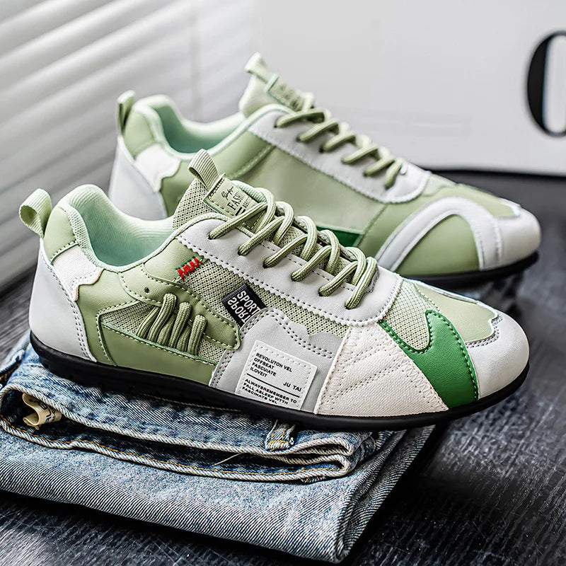 Men's summer breathable fashion sports casual sneakers, soft-soled lightweight loafers, color-blocked German training shoes