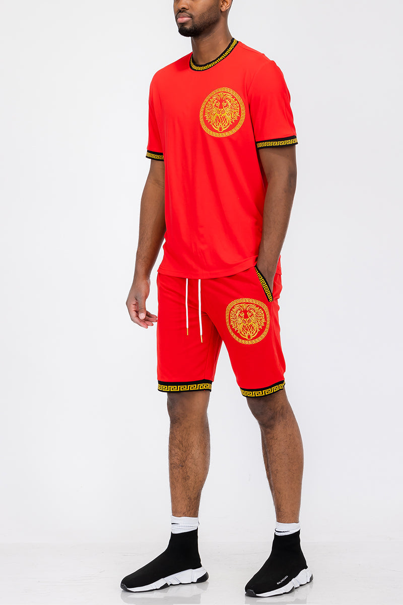 Lion Head Tshirt Short Set-4