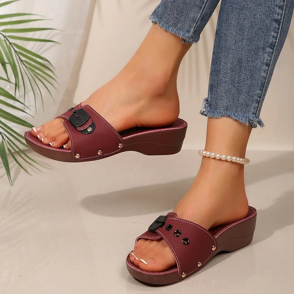Women's Sandals Fashion Heeled Sandals for Summer Shoes Women Slippers Summer Footwear Female Wedegs Heels Sandalias De Mujer