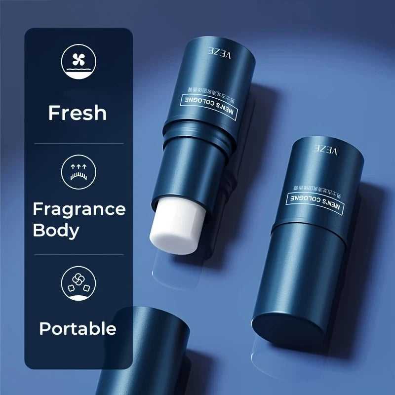 Men's Solid Perfume - Light and Fresh Scent, Can Be Used All over the Body, Portable Stick Design, Convenient for Travel