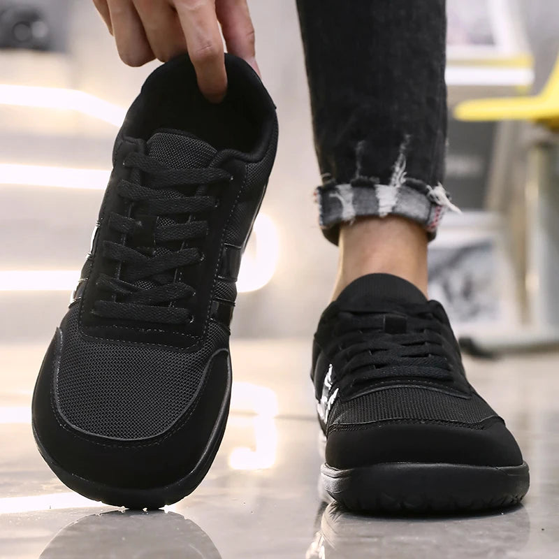 Tenis De Hombre Wide Toe Box Barefoot Shoes Minimalist Breathable Comfortable Outdoor Walking Shoe Sports Casual Blue Shoes 2025