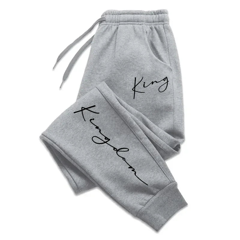 King Mens Sweatpants Printing Casual Pants Outdoor Fitness Sports Jogging Man Trousers Hot Sales Daily Street Running Sportswear