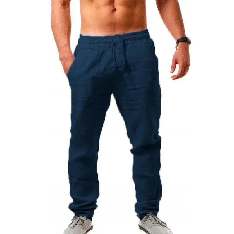 Ropa Hombre Baggy Pants Men's Cotton Linen Casual Pants Breathable Trousers Fitness Streetwear Clothing Jogging Autumn Summer