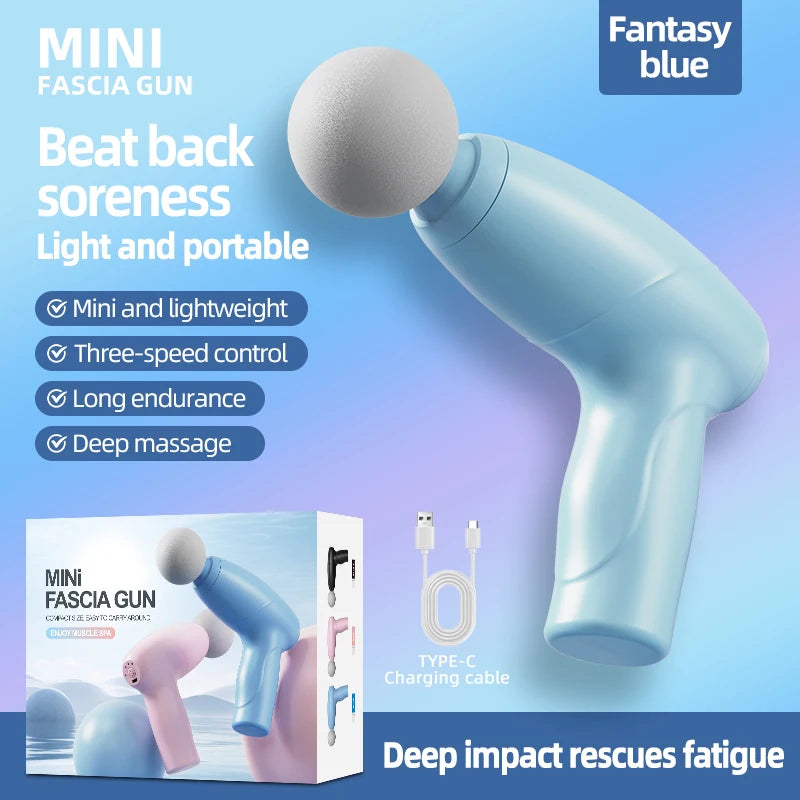 Electric massage gun, hand-held muscle relaxor, fascia gun, fitness exercise, deep shoulder, neck, back massager, home massager