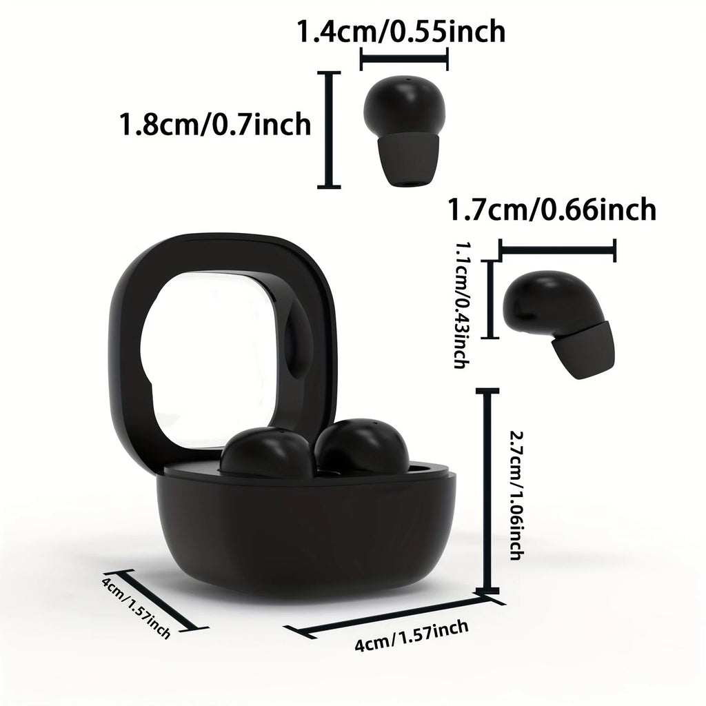 SK Small Headphones Wireless Bluetooth Headset Sport Sleeping Invisible Comfortable To Wear Bass Earbuds Earphone For All Phones