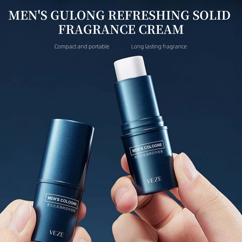Men's Solid Perfume - Light and Fresh Scent, Can Be Used All over the Body, Portable Stick Design, Convenient for Travel