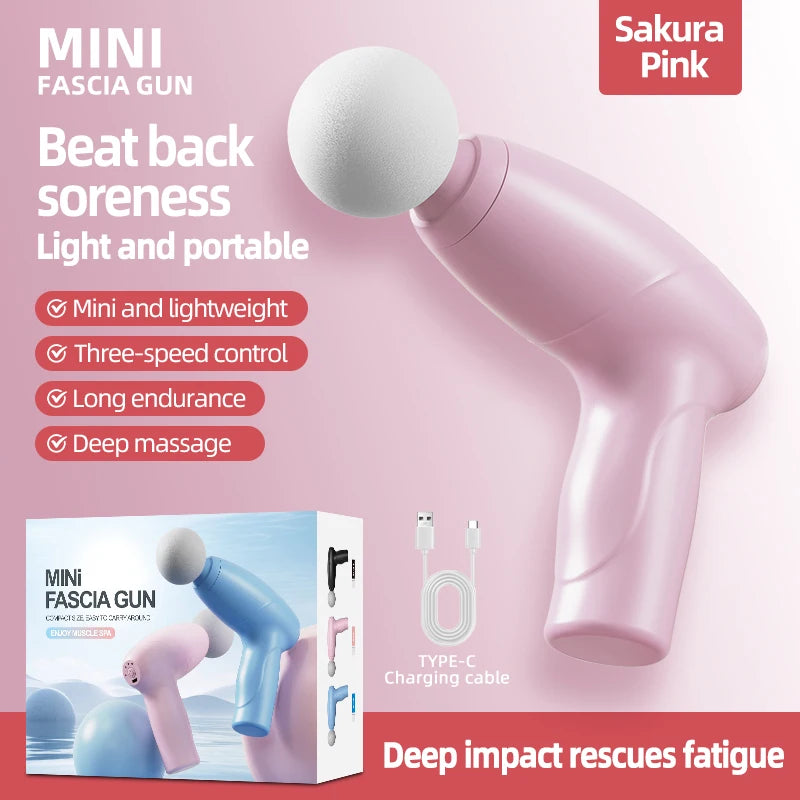Electric massage gun, hand-held muscle relaxor, fascia gun, fitness exercise, deep shoulder, neck, back massager, home massager