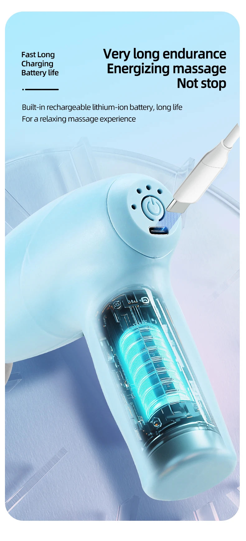 Electric massage gun, hand-held muscle relaxor, fascia gun, fitness exercise, deep shoulder, neck, back massager, home massager