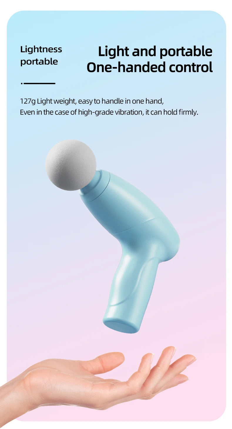 Electric massage gun, hand-held muscle relaxor, fascia gun, fitness exercise, deep shoulder, neck, back massager, home massager