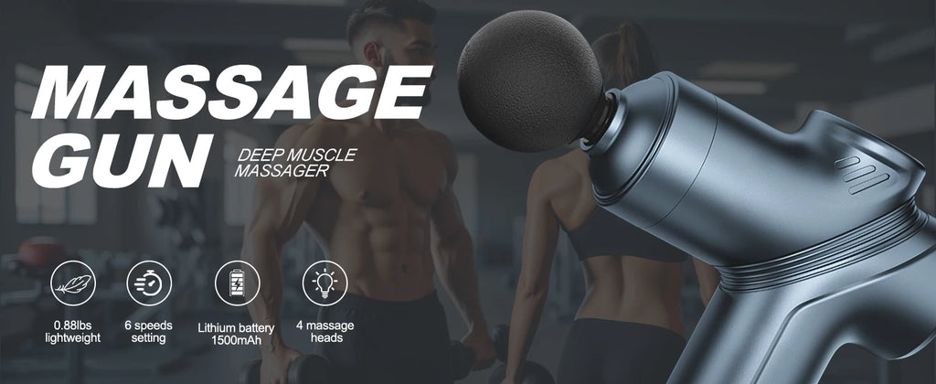 LEERCON Massage Gun Fascia Deep Muscle Relax Body Neck Massager Electric Fitness Equipment Noise Reduction Male Female