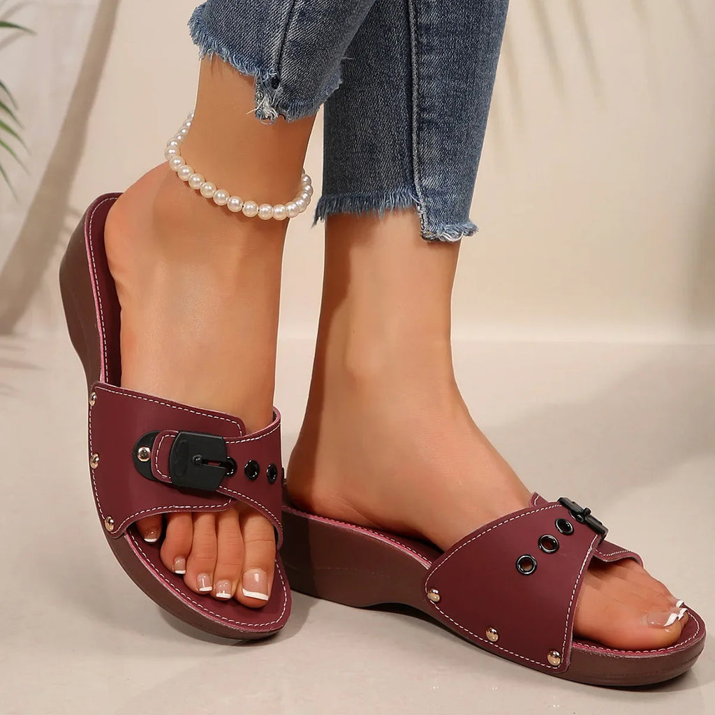 Women's Sandals Fashion Heeled Sandals for Summer Shoes Women Slippers Summer Footwear Female Wedegs Heels Sandalias De Mujer