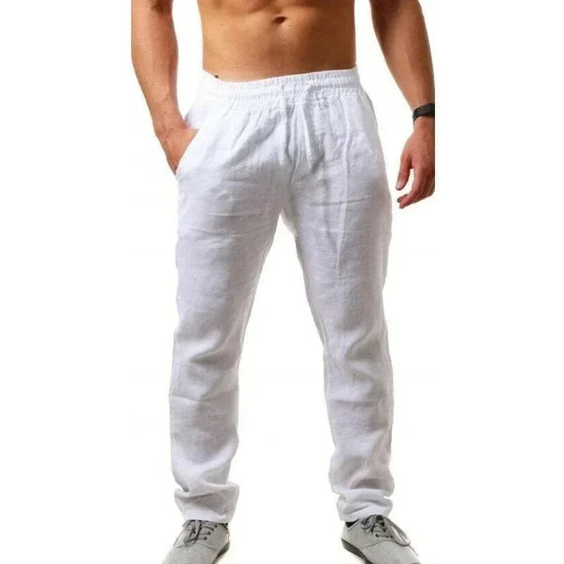 Ropa Hombre Baggy Pants Men's Cotton Linen Casual Pants Breathable Trousers Fitness Streetwear Clothing Jogging Autumn Summer