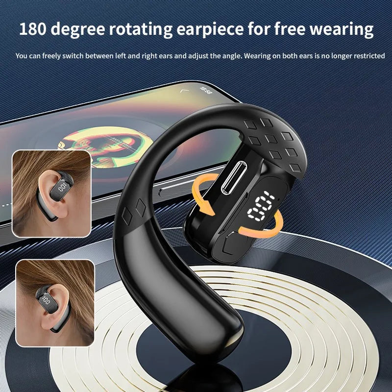 180 ° Rotating Left and Right Ears YS-02 Wireless Ear Hanging Bluetooth Earphones No In Ear HIFI Air Conduction Sports Headset