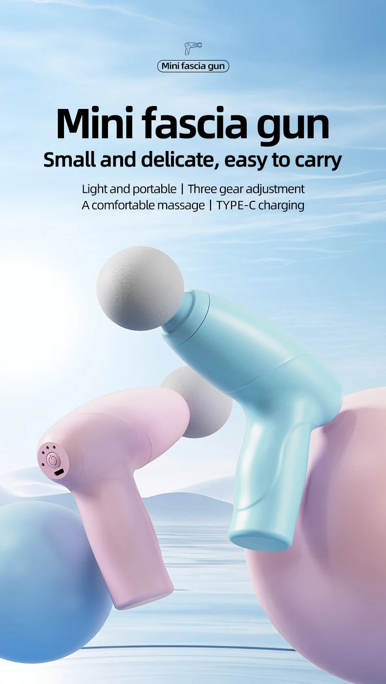 Electric massage gun, hand-held muscle relaxor, fascia gun, fitness exercise, deep shoulder, neck, back massager, home massager