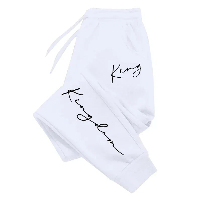 King Mens Sweatpants Printing Casual Pants Outdoor Fitness Sports Jogging Man Trousers Hot Sales Daily Street Running Sportswear