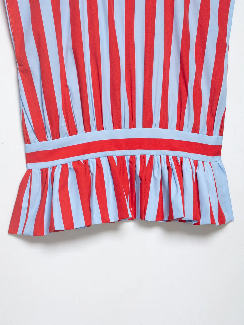 Women's Striped Shirt with Bow New 2026 Spring Fashion Button Sleeveless Pleated Neck Women Tops Simple Lady Shirts & Blouses