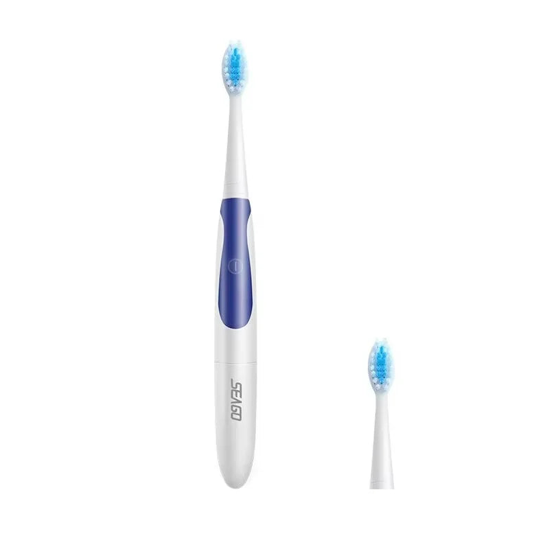 Seago Toothbrush Electric with 2 Pieces Brush Heads Waterproof IPX7 Slim Easy to Carry for Travel Adult Brush 3 Colors SG920