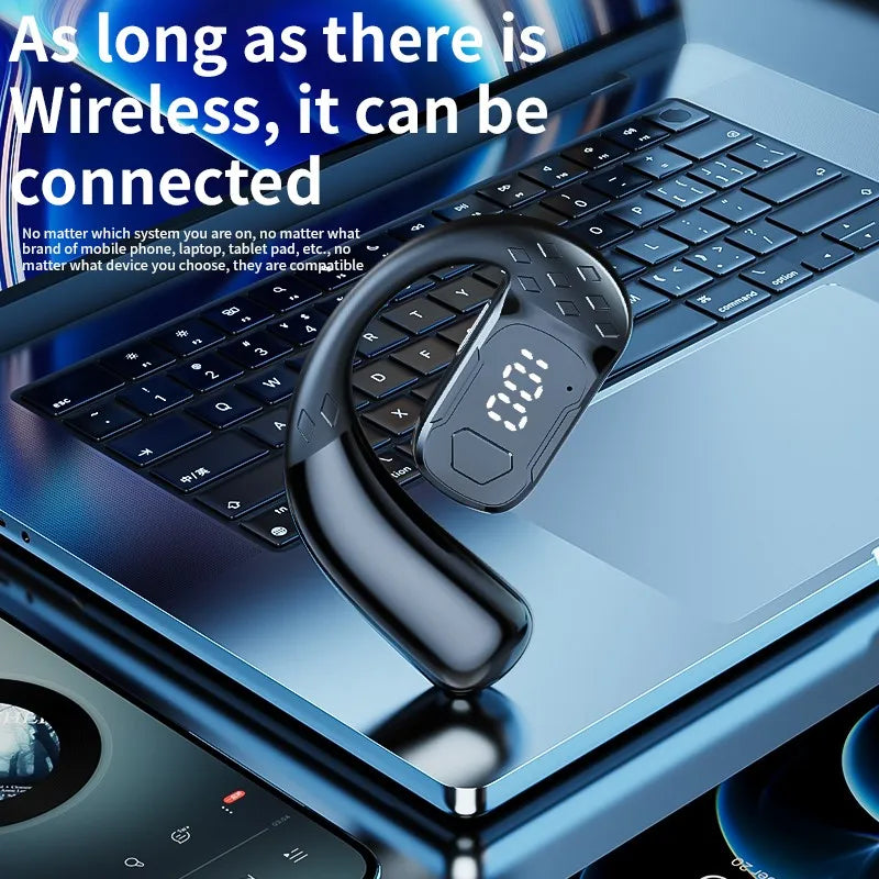 180 ° Rotating Left and Right Ears YS-02 Wireless Ear Hanging Bluetooth Earphones No In Ear HIFI Air Conduction Sports Headset