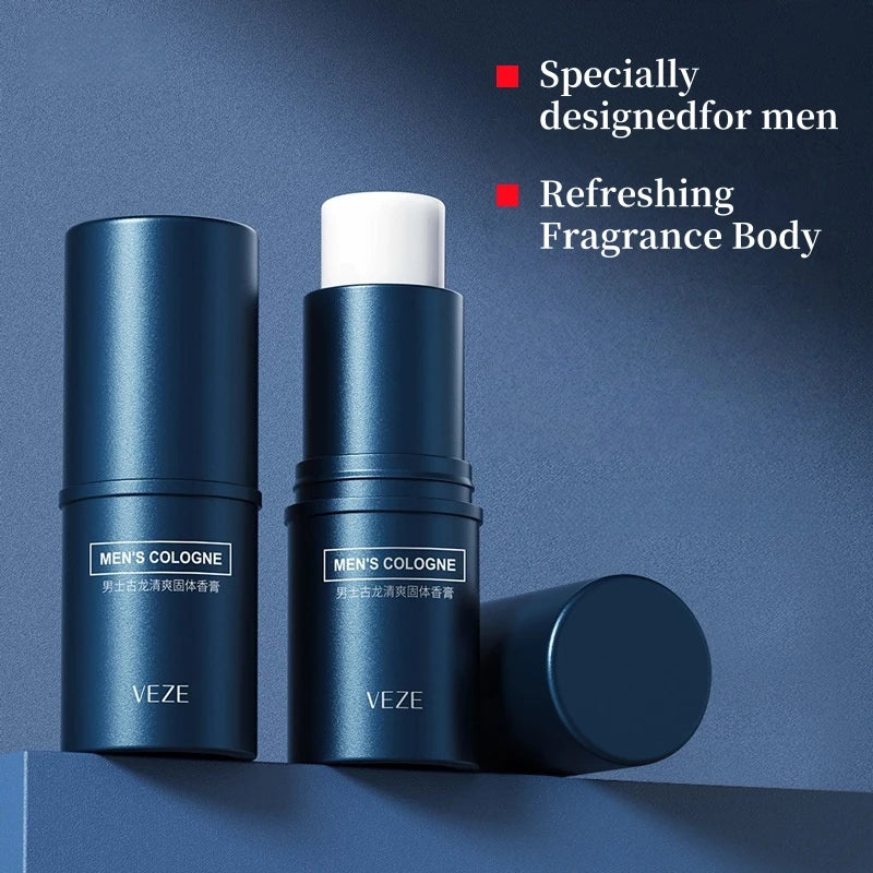 Men's Solid Perfume - Light and Fresh Scent, Can Be Used All over the Body, Portable Stick Design, Convenient for Travel