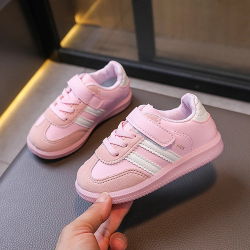 Classic Retro Children's Tennis Shoes Stripe Patchwork Boys Girls School Sneakers Causal Non-slip Daily Wear Kids Sports Shoes