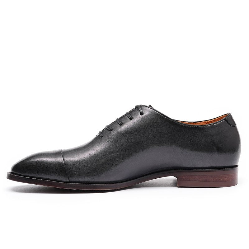 Men’s Calfskin Oxford Cap Toe Lace Up Dress Shoes